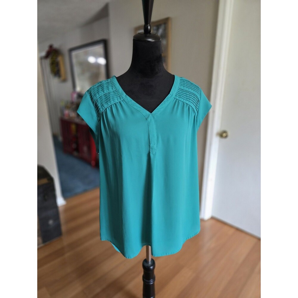 Signature Studio Size L Teal Blouse